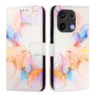 For Umidigi Note 100 PT003 Marble Pattern Flip Leather Phone Case(Galaxy Marble White) - 3