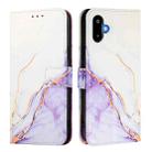 For Samsung Galaxy M06 5G / F6 5G PT003 Marble Pattern Flip Leather Phone Case(White Purple) - 3