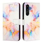 For Samsung Galaxy M16 5G / F16 5G PT003 Marble Pattern Flip Leather Phone Case(Galaxy Marble White) - 3