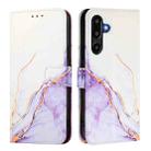 For Samsung Galaxy M16 5G / F16 5G PT003 Marble Pattern Flip Leather Phone Case(White Purple) - 3