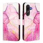 For Samsung Galaxy M56 PT003 Marble Pattern Flip Leather Phone Case(Pink Purple Gold) - 2