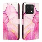 For Xiaomi 14T PT003 Marble Pattern Flip Leather Phone Case(Pink Purple Gold) - 3