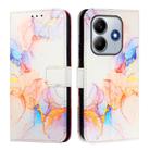 For Xiaomi Poco M7 Pro 5G PT003 Marble Pattern Flip Leather Phone Case(Galaxy Marble White) - 3