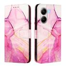 For Xiaomi Poco X7 Pro 5G PT003 Marble Pattern Flip Leather Phone Case(Pink Purple Gold) - 3