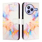 For Xiaomi Civi 5 Pro PT003 Marble Pattern Flip Leather Phone Case(Galaxy Marble White) - 2