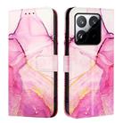 For Xiaomi 15T PT003 Marble Pattern Flip Leather Phone Case(Pink Purple Gold) - 2