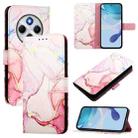 For Xiaomi Poco M7 5G / C75 4G PT003 Marble Pattern Flip Leather Phone Case(Rose Gold) - 1