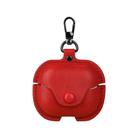 For Samsung Galaxy Buds 3 Business Leather Bluetooth Earphone Protective Case with Hook(Red) - 1