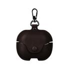 For Samsung Galaxy Buds 3 Business Leather Bluetooth Earphone Protective Case with Hook(Dark Brown) - 1