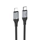 hoco X102 USB-C / Type-C to 8 Pin Fresh PD Charging Data Cable, Length:1m(Black) - 1