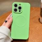 For iPhone 16 Pro Max Solid Color Liquid Silicone MagSafe Magnetic Phone Case(Matcha Green) - 1