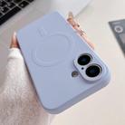 For iPhone 16 Plus Solid Color Liquid Silicone MagSafe Magnetic Phone Case(Yuanfeng Blue) - 1