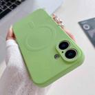 For iPhone 16 Plus Solid Color Liquid Silicone MagSafe Magnetic Phone Case(Matcha Green) - 1