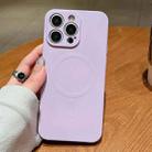 For iPhone 15 Pro Solid Color Liquid Silicone MagSafe Magnetic Phone Case(Lilac) - 1