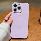 For iPhone 11 Pro Max Solid Color Liquid Silicone MagSafe Magnetic Phone Case(Lilac) - 1