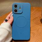 For iPhone 11 Solid Color Liquid Silicone MagSafe Magnetic Phone Case(Royal Blue) - 1