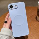 For iPhone 16e Solid Color Liquid Silicone MagSafe Magnetic Phone Case(Yuanfeng Blue) - 1