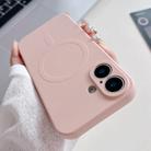 For iPhone 17 Solid Color Liquid Silicone MagSafe Magnetic Phone Case(Pink) - 1