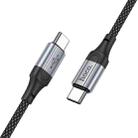 hoco X102 USB-C / Type-C to USB-C / Type-C Fresh 60W Charging Data Cable, Length:1m(Black) - 2