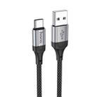 hoco X102 USB to USB-C / Type-C Fresh 3A Charging Data Cable, Length:1m(Black) - 1