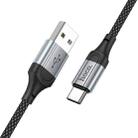 hoco X102 USB to USB-C / Type-C Fresh 3A Charging Data Cable, Length:1m(Black) - 2