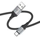 hoco X102 USB to USB-C / Type-C Fresh 3A Charging Data Cable, Length:1m(Black) - 3