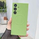 For Samsung Galaxy S24+ 5G Solid Color Liquid Silicone MagSafe Magnetic Phone Case(Matcha Green) - 1