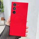 For Samsung Galaxy S23+ 5G Solid Color Liquid Silicone MagSafe Magnetic Phone Case(Red) - 1