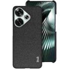 For Redmi Turbo 3 5G imak Ruiyi Series Cloth Texture PU + PC Phone Case(Black) - 1