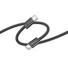 hoco X105 USB-C / Type-C to USB-C / Type-C Hero 60W Charging Data Cable, Length:1m(Black) - 1