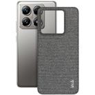 For Xiaomi 14T Pro imak Ruiyi Series Cloth Texture PU + PC Phone Case(Dark Grey) - 1