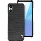 For Sony Xperia 10 VI imak Ruiyi Series Cloth Texture PU + PC Phone Case(Black) - 1