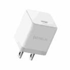 Baseus 1C 20W Type-C Palm Fast Charger, Plug:US Plug(White) - 1