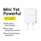 Baseus 1C 20W Type-C Palm Fast Charger, Plug:US Plug(White) - 3