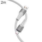 hoco X106 USB to USB-C / Type-C Big Bull 5A Charging Data Cable, Length:2m(Grey) - 1