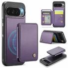 For Google Pixel 9 Pro XL JEEHOOD J05 Business Magnetic Style RFID Leather Phone Case(Purple) - 1