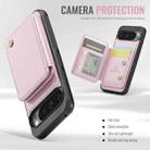 For Google Pixel 9 Pro XL JEEHOOD J05 Business Magnetic Style RFID Leather Phone Case(Pink) - 3