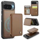 For Google Pixel 9 Pro XL JEEHOOD J05 Business Magnetic Style RFID Leather Phone Case(Brown) - 1