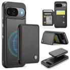 For Google Pixel 9 / 9 Pro JEEHOOD J05 Business Magnetic Style RFID Leather Phone Case(Black) - 1