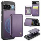 For Google Pixel 9 / 9 Pro JEEHOOD J05 Business Magnetic Style RFID Leather Phone Case(Purple) - 1