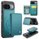 For Google Pixel 9 / 9 Pro JEEHOOD J05 Business Magnetic Style RFID Leather Phone Case(Blue Green) - 1