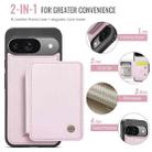 For Google Pixel 9 / 9 Pro JEEHOOD J05 Business Magnetic Style RFID Leather Phone Case(Pink) - 2