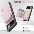 For Google Pixel 9 / 9 Pro JEEHOOD J05 Business Magnetic Style RFID Leather Phone Case(Pink) - 3