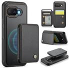 For Google Pixel 9a JEEHOOD J05 Business Magnetic Style RFID Leather Phone Case(Black) - 1