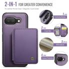 For Google Pixel 9a JEEHOOD J05 Business Magnetic Style RFID Leather Phone Case(Purple) - 2
