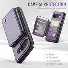 For Google Pixel 9a JEEHOOD J05 Business Magnetic Style RFID Leather Phone Case(Purple) - 3