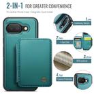 For Google Pixel 9a JEEHOOD J05 Business Magnetic Style RFID Leather Phone Case(Blue Green) - 2