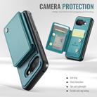 For Google Pixel 9a JEEHOOD J05 Business Magnetic Style RFID Leather Phone Case(Blue Green) - 3
