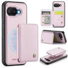 For Google Pixel 9a JEEHOOD J05 Business Magnetic Style RFID Leather Phone Case(Pink) - 1