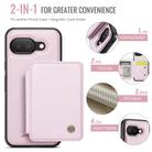 For Google Pixel 9a JEEHOOD J05 Business Magnetic Style RFID Leather Phone Case(Pink) - 2